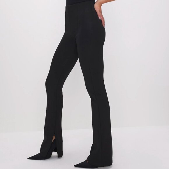 Good American | Black Scuba Pull-on High Rise Pants sz 3 NWOT - Picture 2 of 9